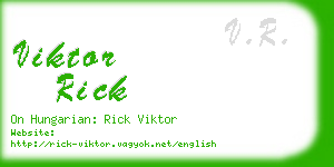 viktor rick business card